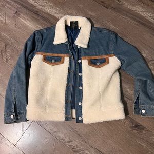 Half Sherpa Jean Jacket